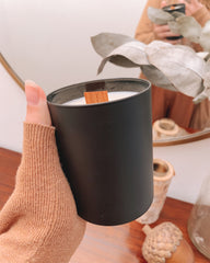 Matte Black Glass Candle