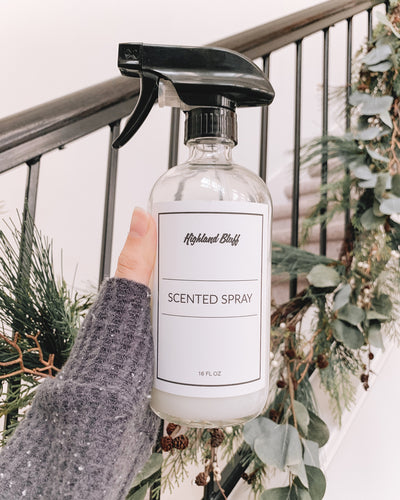 16oz Clear Glass Bottle Scented Spray