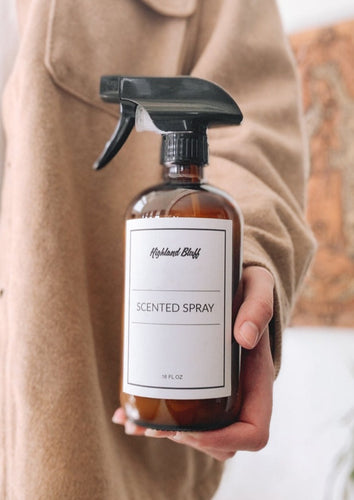 16oz Amber Glass Bottle Scented Spray