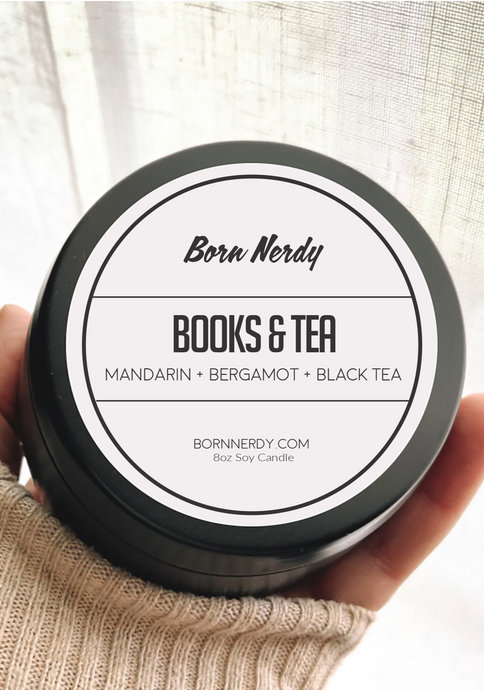 Large Black Tin Candle