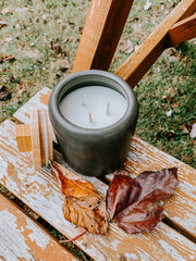 Dark Gray Ceramic Candle
