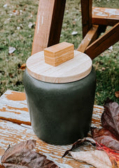 Dark Gray Ceramic Candle