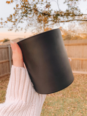 Matte Black Glass Candle